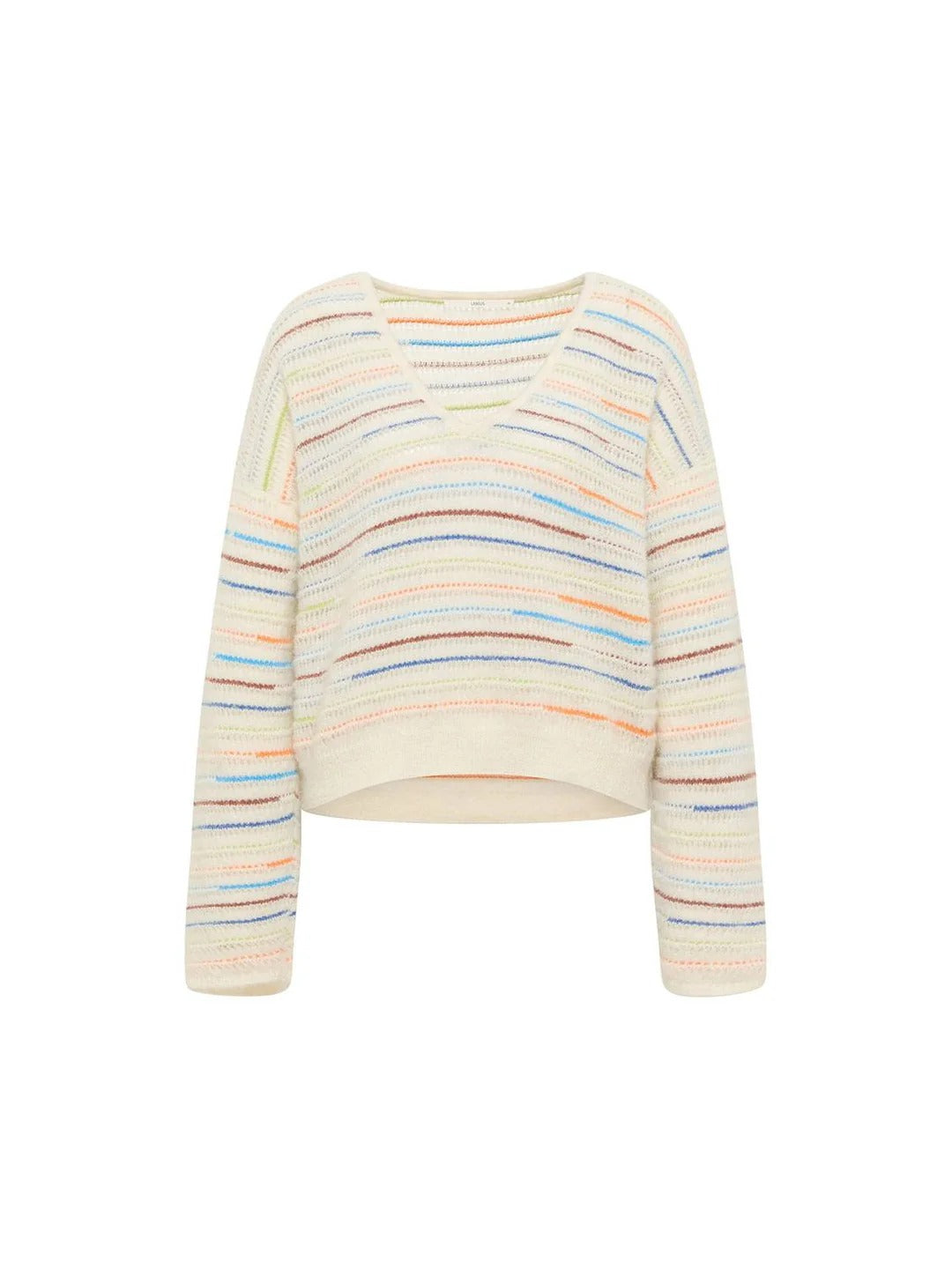 Pull rayé mélange alpaga LANIUS Multicolore – vue de dos