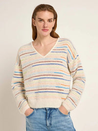 Pull rayé mélange alpaga LANIUS Multicolore – look complet