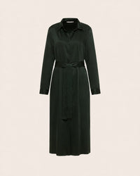 Robe chemise TENCEL LANIUS Vert Forêt – vue à plat