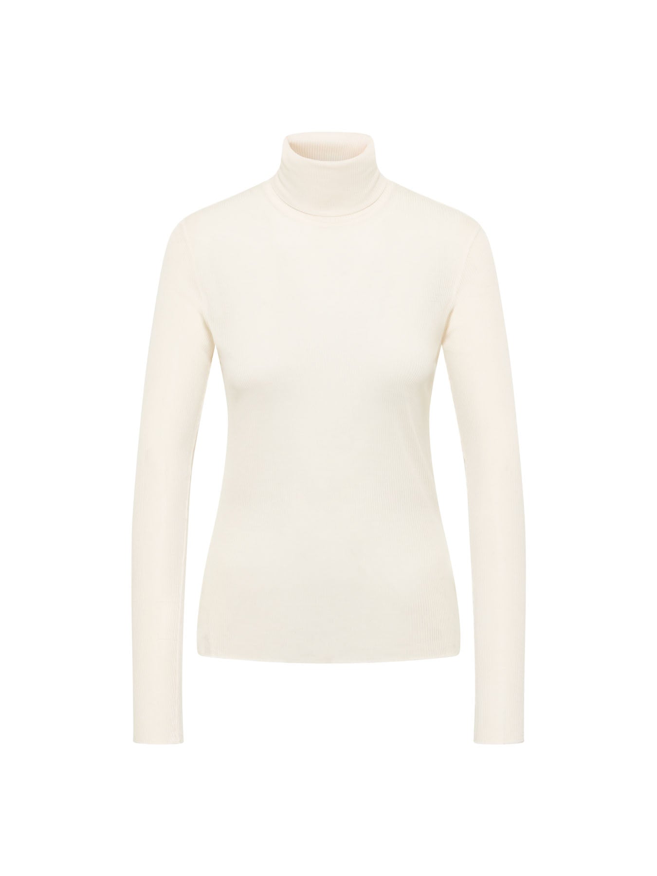 Top col roulé en TENCEL™ LANIUS Crème – à plat