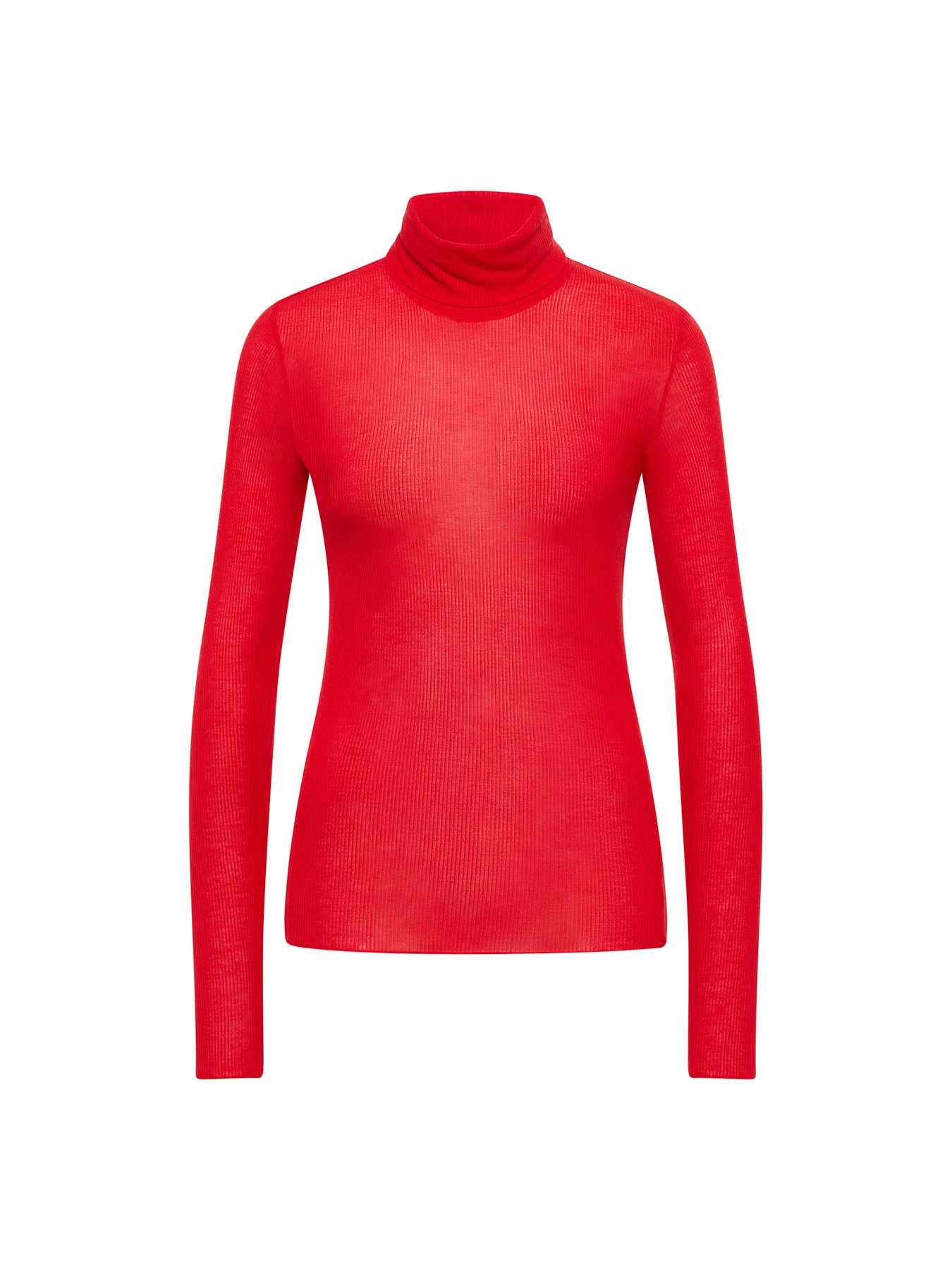 Top col roulé en TENCEL™ LANIUS Rouge – à plat
