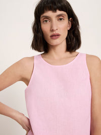 Top sans manches lin LANIUS Rose Orchidée – vue à plat