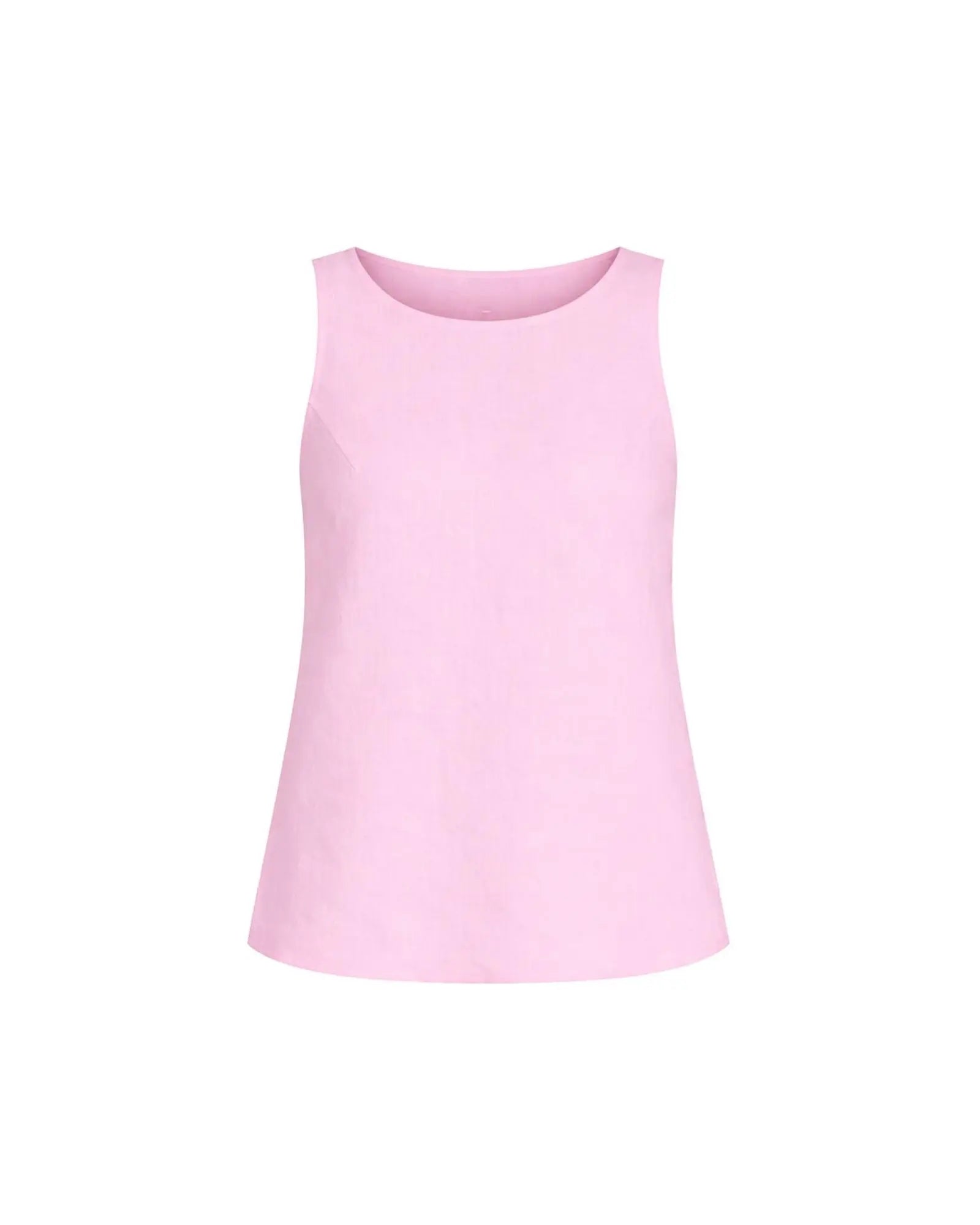 Top sans manches lin LANIUS Rose Orchidée – vue de profil