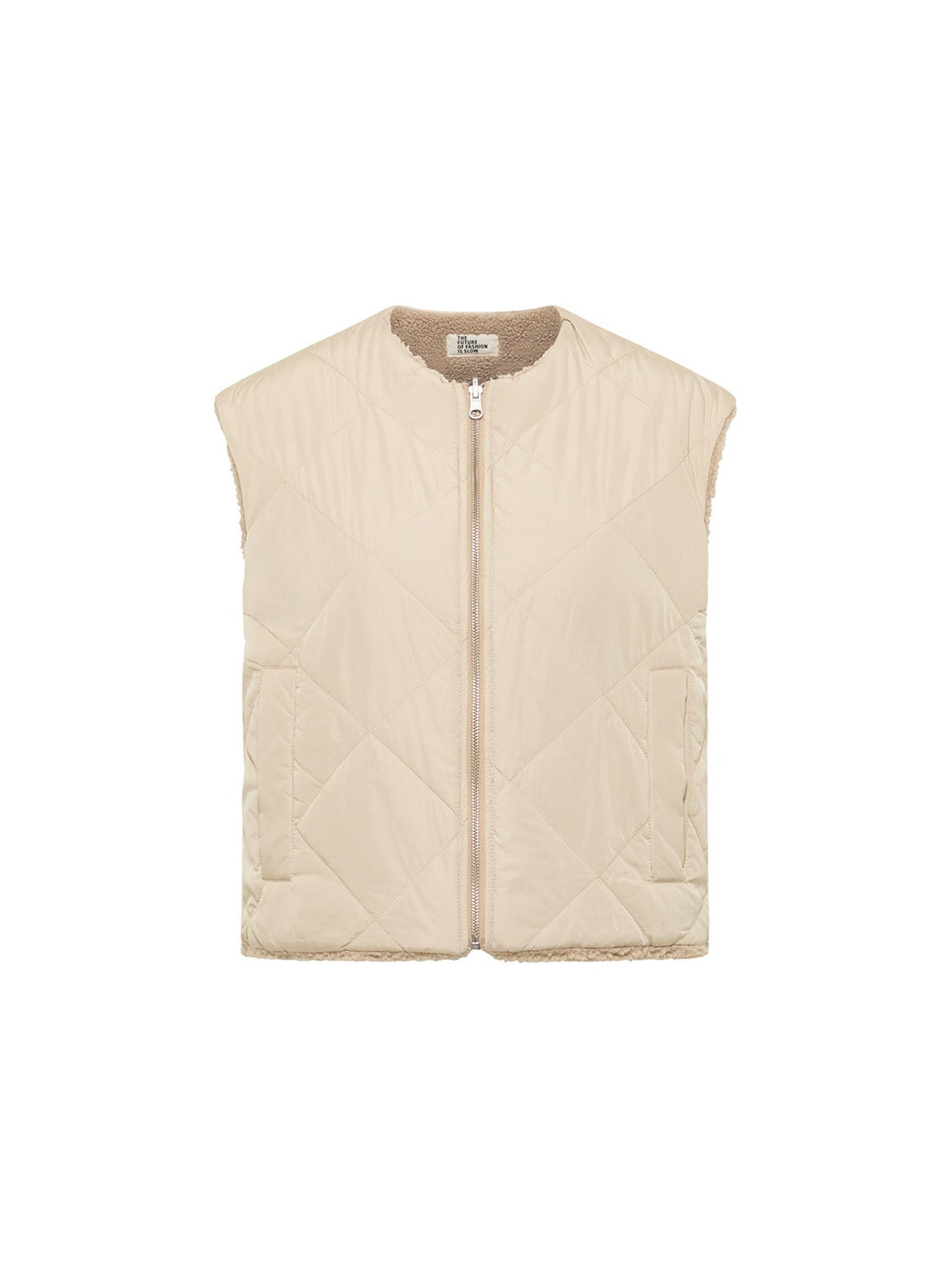 Veste réversible matelassée LANIUS beige – vue à plat