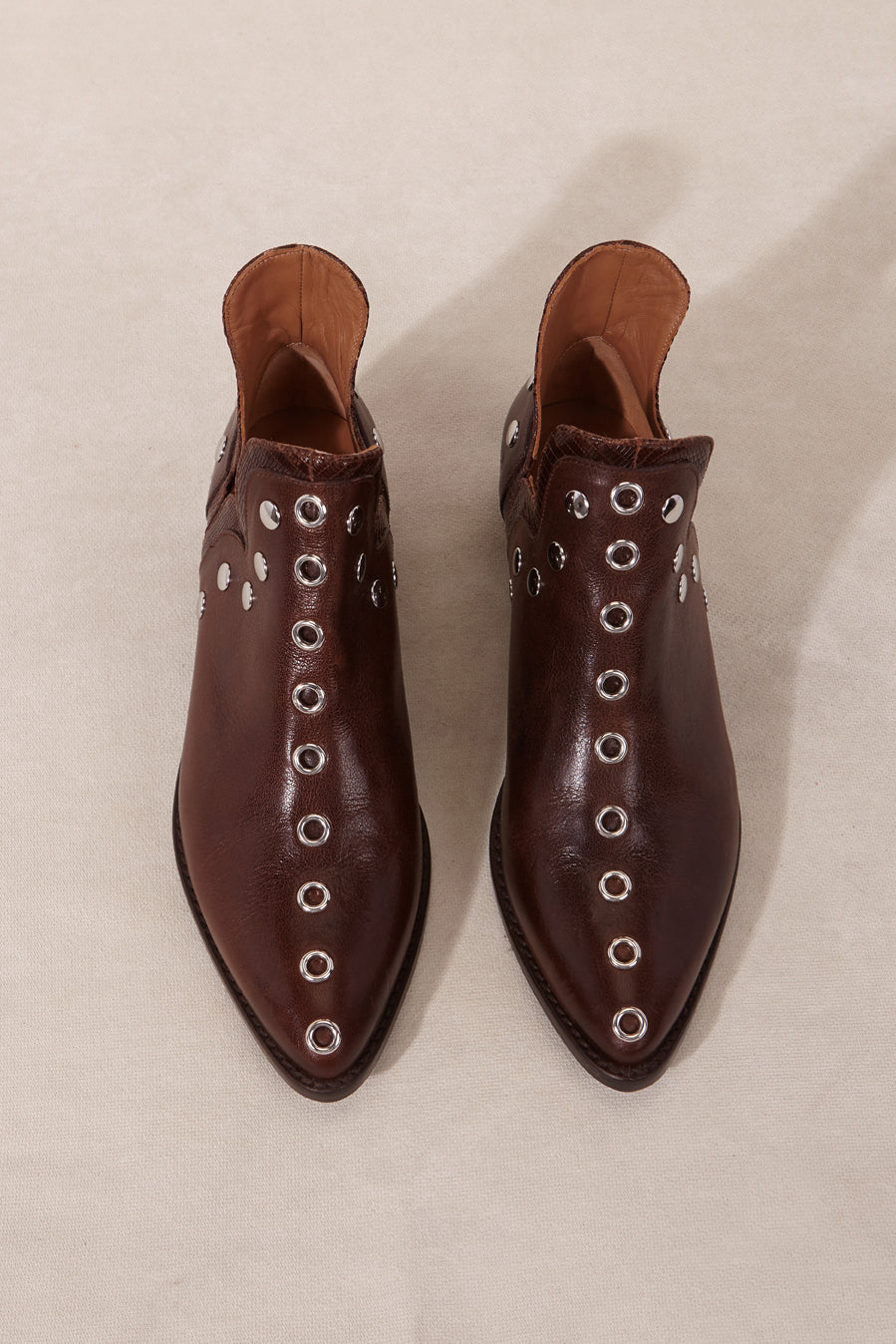 Bottines MICUIR Punky chocolat – vue de dessus