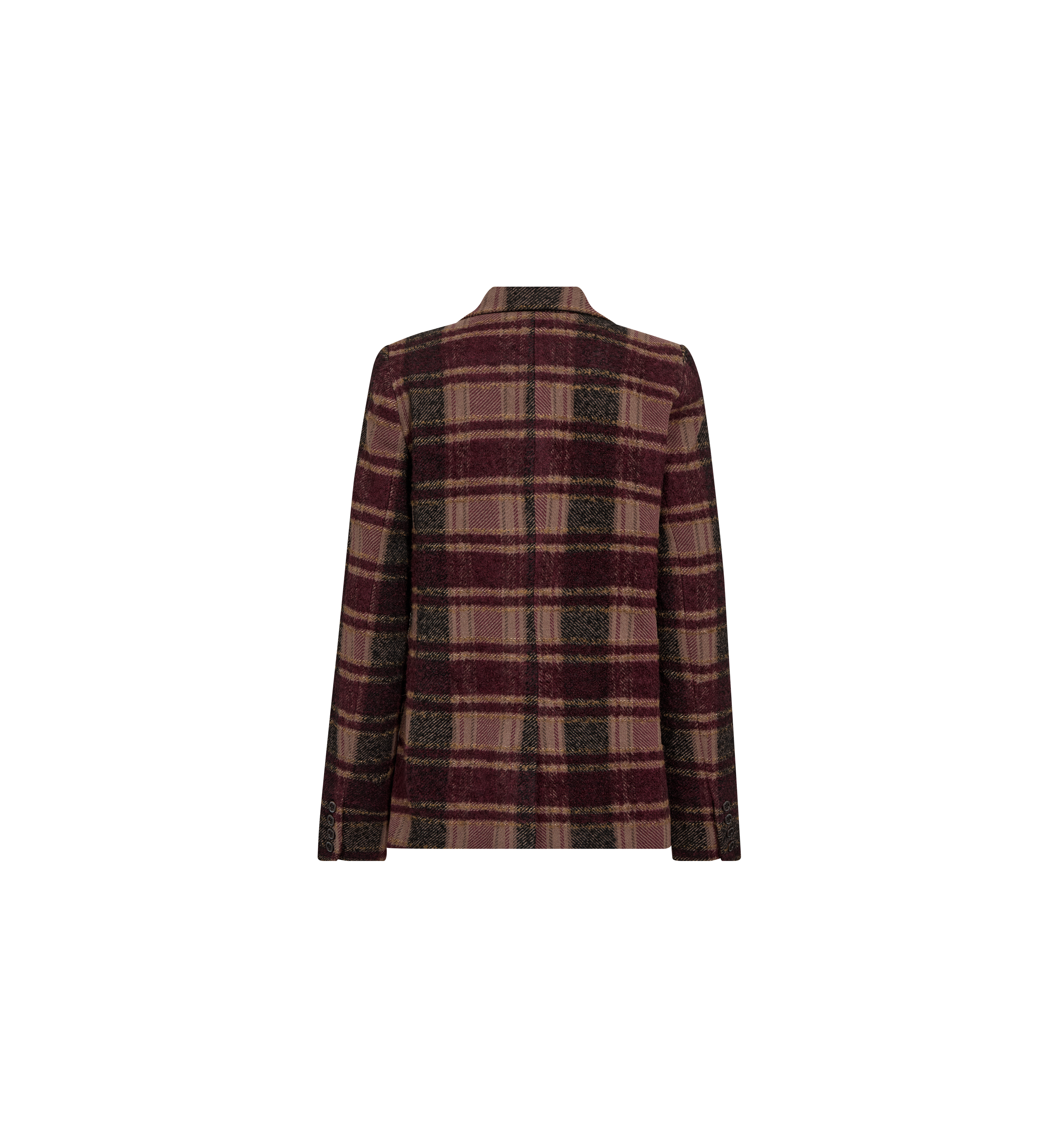 Blazer oversize à carreaux MOS MOSH Port Royale – vue de dos à plat, raccord des carreaux