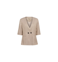 Blazer Carli Inah MOS MOSH Sesame – vue de face, double boutonnage