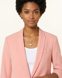 Blazer Junie Miley MOS MOSH Rose – détail du col à revers