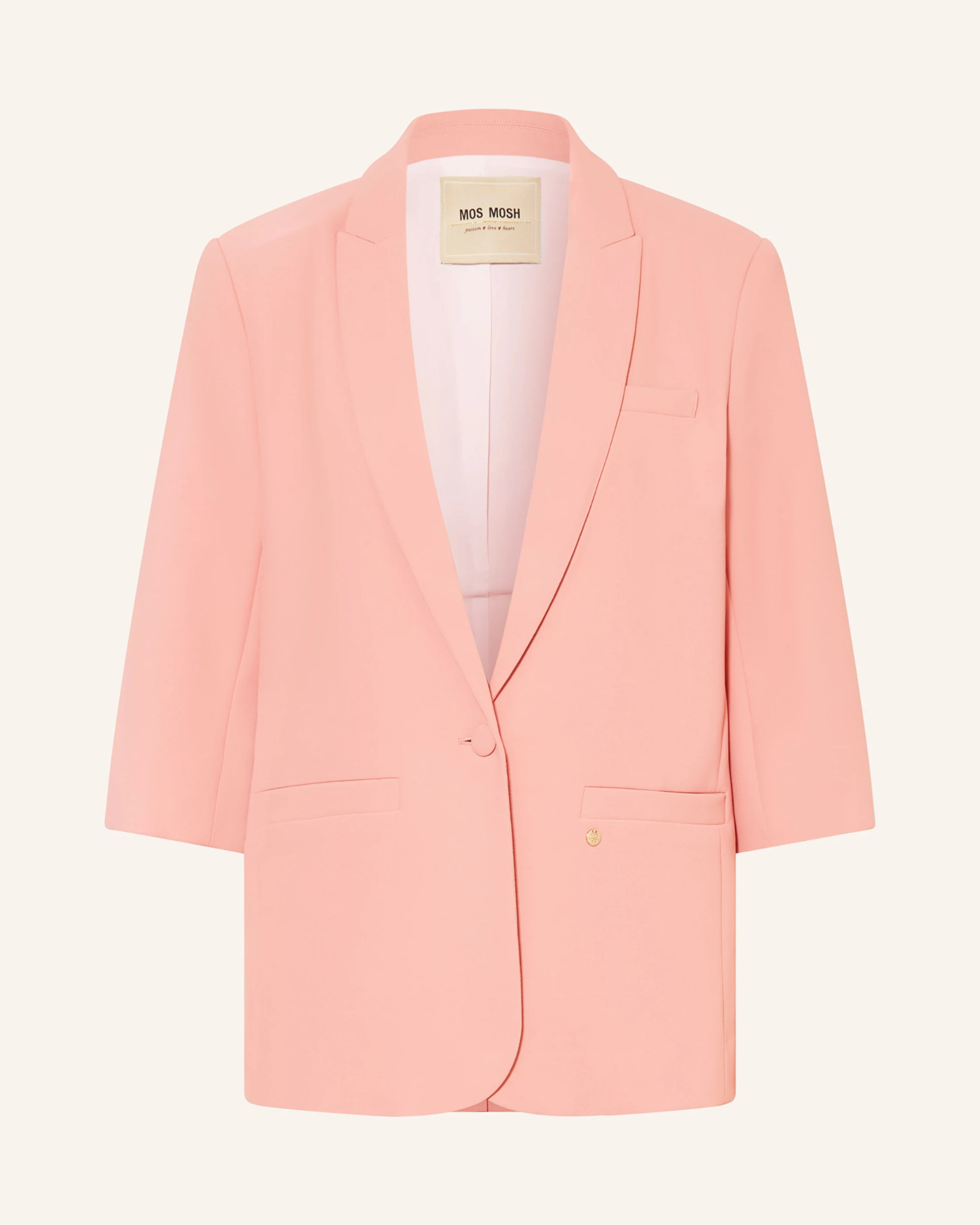 Blazer Junie Miley en twill MOS MOSH Rose – vue de face