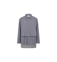 Chemise oversize à rayures MOS MOSH Salute Navy – vue de face à plat