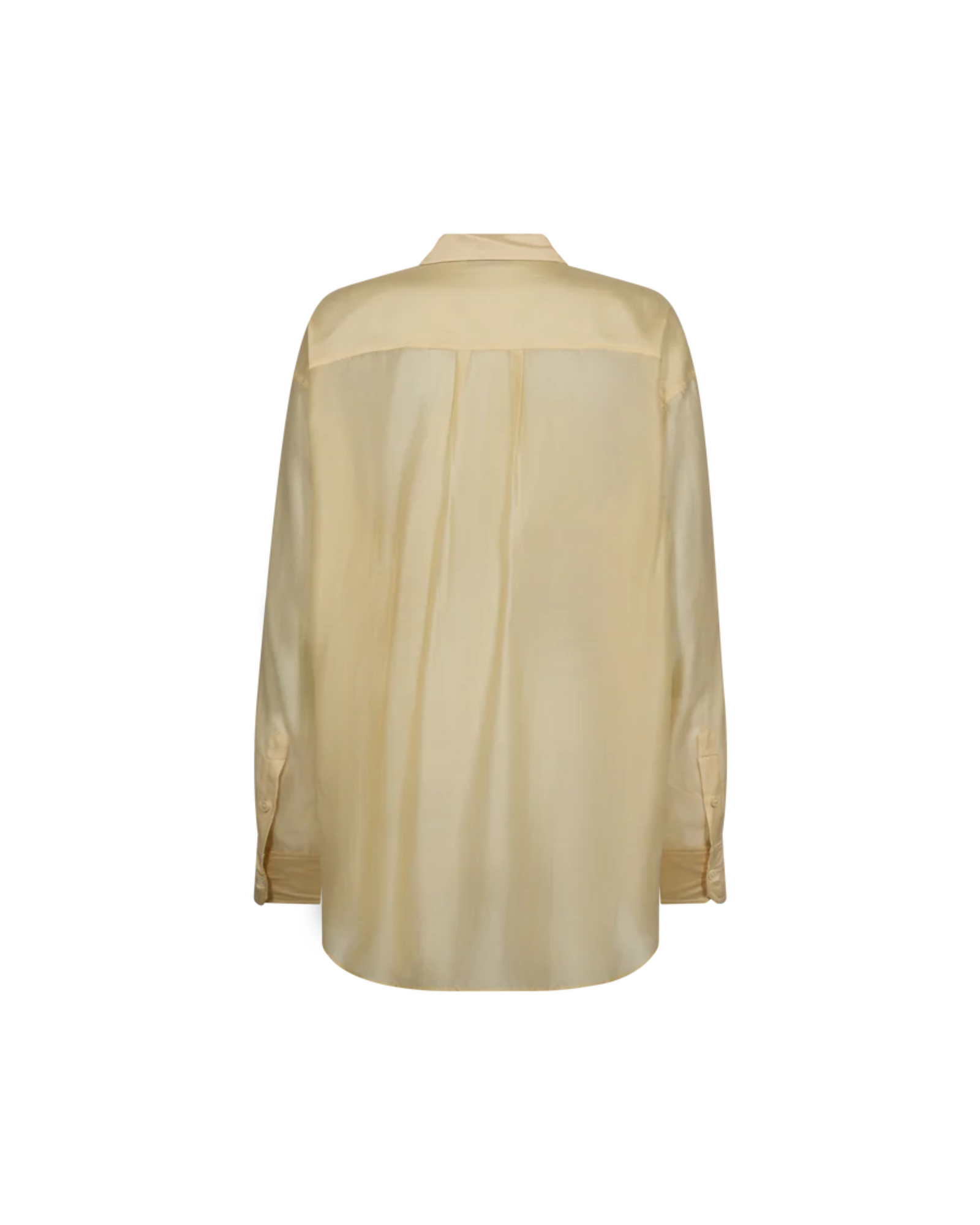Chemise oversize Danika MOS MOSH Vanilla – détail de la matière TENCEL™ crème