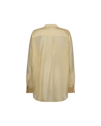 Chemise oversize Danika MOS MOSH Vanilla – détail de la matière TENCEL™ crème