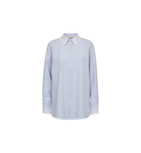 Chemise Elinda à rayures et dentelle MOS MOSH Brunnera Blue – vue de face