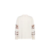 Chemise brodée MOS MOSH écru – vue de dos à plat