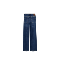 Jean large taille haute MOS MOSH Dark Blue – vue de dos à plat, poches arrière plaquées