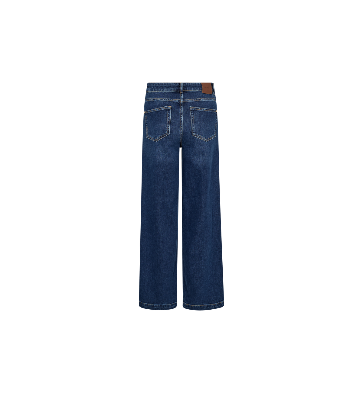 Jean large taille haute MOS MOSH Dark Blue – vue de dos à plat, poches arrière plaquées