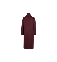 Manteau long en laine MOS MOSH Port Royale – vue de dos à plat, ligne droite jusqu'aux chevilles