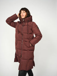 Manteau en duvet Nova Square MOS MOSH Fudge – détail du matelassage et du zip