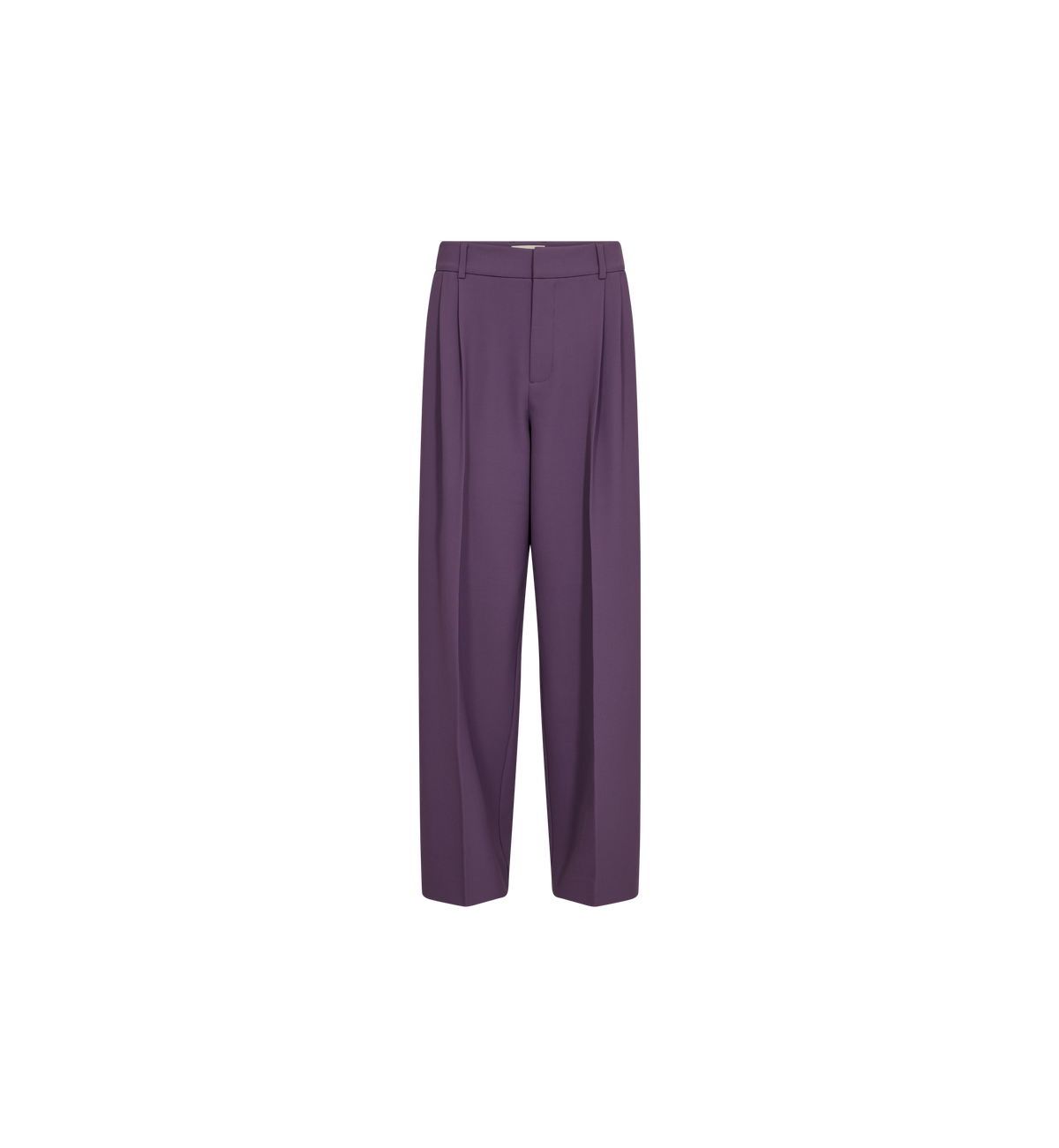 Pantalon à pinces MOS MOSH Sweet Grape – vue de face à plat, pinces à la taille et jambe ample