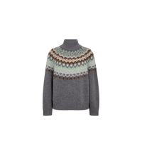 Pull col montant à jacquard MOS MOSH Thunderstorm – vue de face à plat