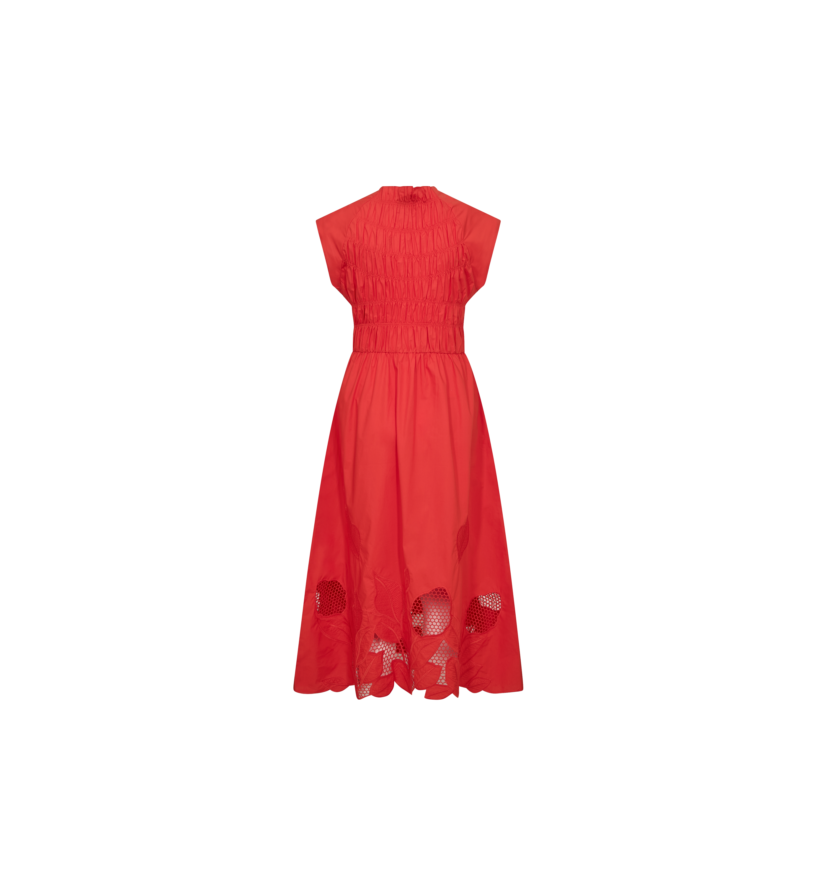 Robe midi Aria Mono en coton biologique MOS MOSH Spicy Orange – vue de dos
