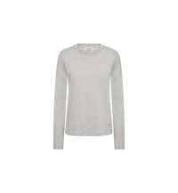 T-shirt manches longues MOS MOSH gris chiné – vue de face à plat