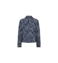Veste courte en tweed MOS MOSH Salute Navy – vue de dos à plat