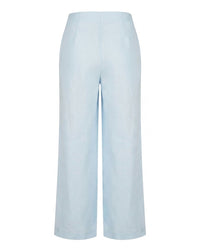 Pantalon large Lune en lin VAN PALMA Bleu Ciel – vue de dos