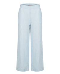 Pantalon large Lune en lin VAN PALMA Bleu Ciel – vue de face